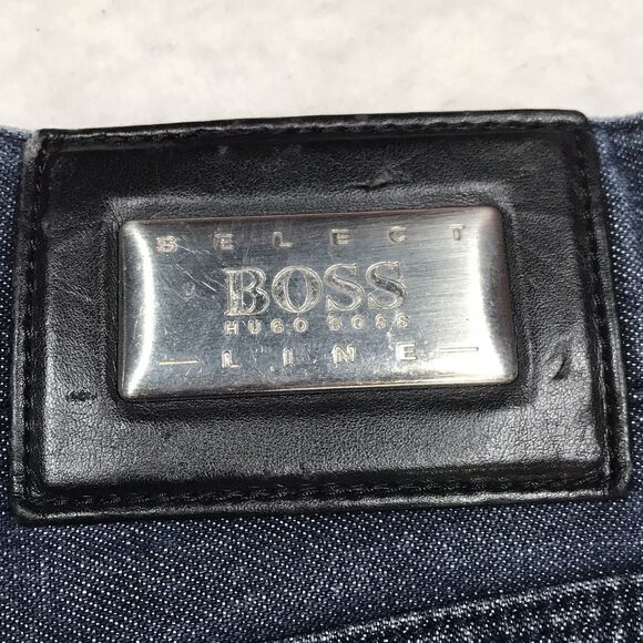 HUGO BOSS Select Alabama Jean Men 36x32 Relaxed Straight Dark Wash Italy - Picture 6 of 14